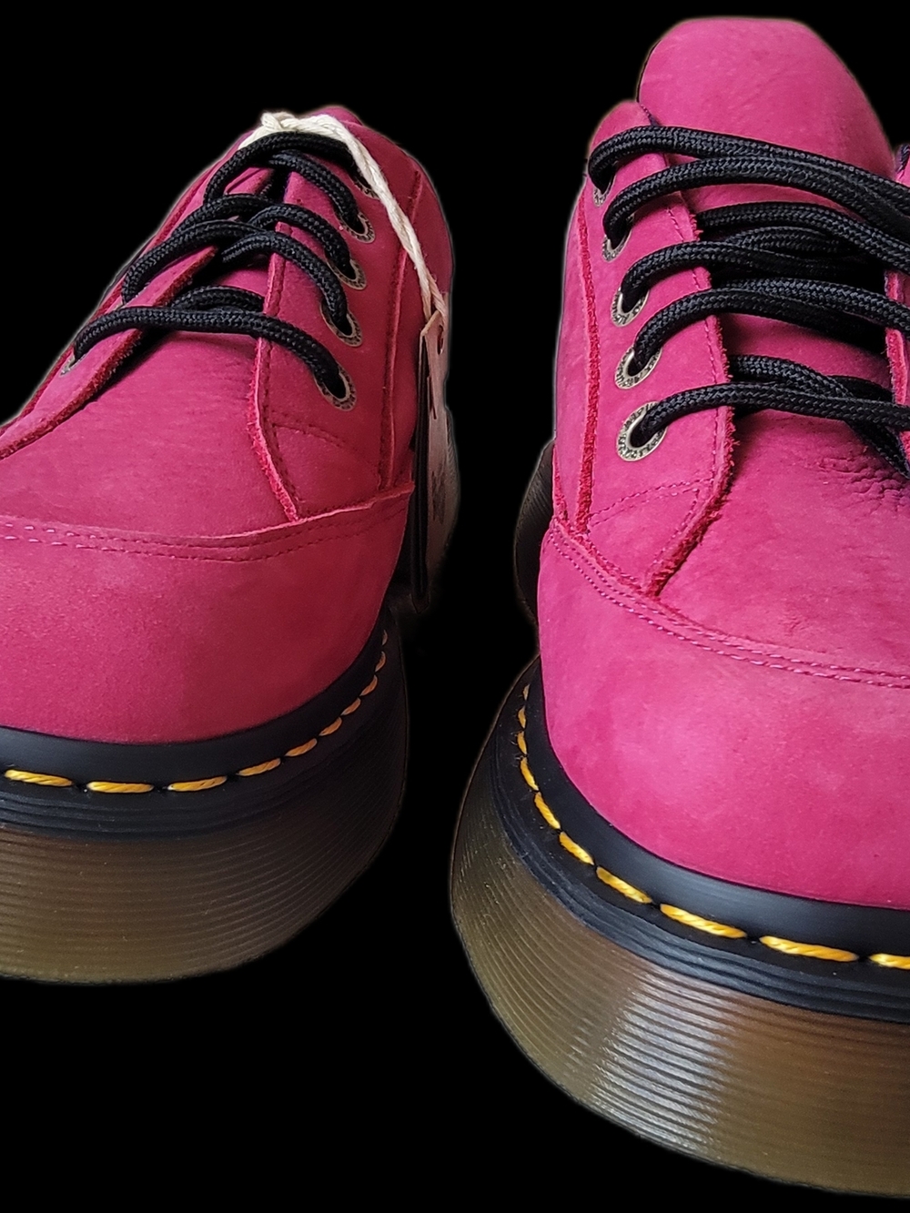 NWT Dr. Martens Buzz 5-Eye Platform Oxford Fuchsia Pink Leather Size 7